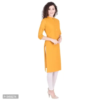 Stylish Cotton Solid Stitched Kurta-thumb4