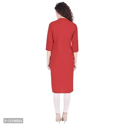 Checkout Women's Latest New Printed Cotton Straight Kurta-M-thumb2