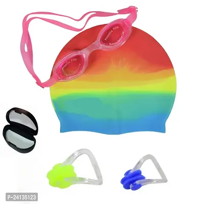 Baby And Sons Silicone Swimming Goggles With Swim Cap