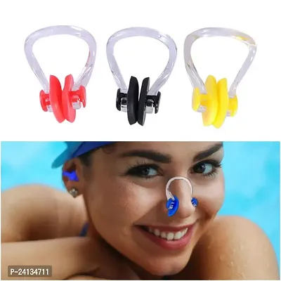 Swiming Swimming pool training nose plugs Nose Clip MultiColoured 3-thumb0