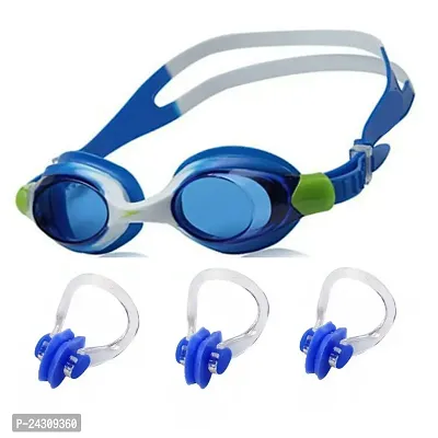 kids swimming goggles and nose plugs