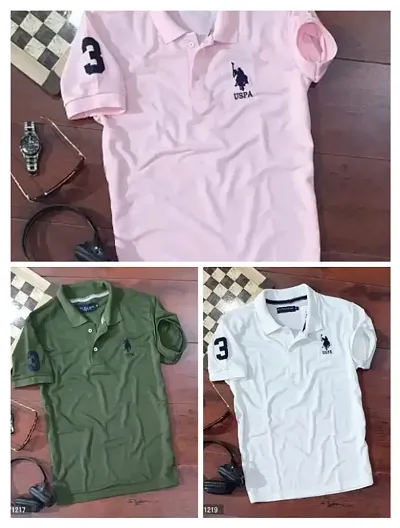 Stylish Matty Polo Tshirt combo of 3pcs