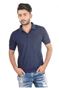 Reliable Multicoloured Cotton Blend  Polos For Men Pack Of 2-thumb2