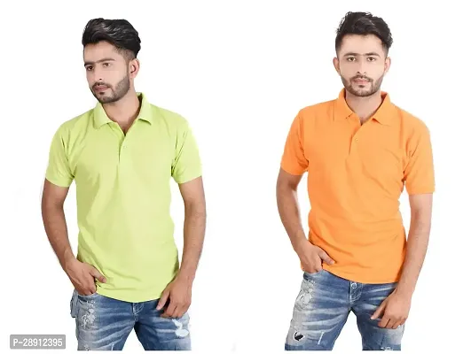 Reliable Cotton Blend Polos For Men Pack Of 2