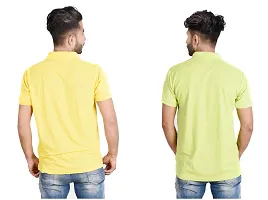 Reliable Multicoloured Cotton Blend  Polos For Men Pack Of 2-thumb1