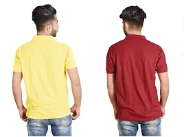 Reliable Cotton Blend Polos For Men Pack Of 2-thumb1