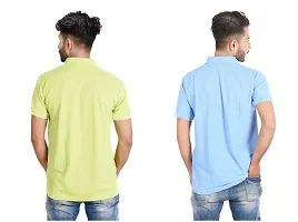 Reliable Multicoloured Cotton Blend  Polos For Men Pack Of 2-thumb1