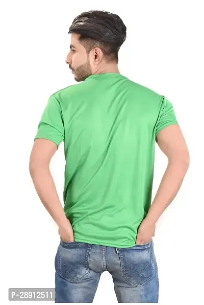 Reliable Green Polyester Round Neck Tees For Men-thumb4