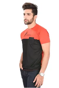 Reliable Red Polyester  Round Neck Tees For Men-thumb1