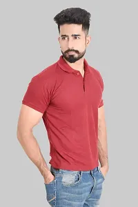 Reliable Red Cotton Blend Polos For Men-thumb2