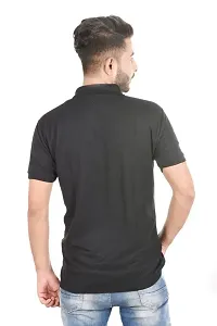 Reliable Black Cotton Blend Polos For Men-thumb3