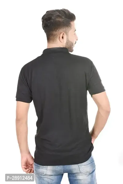 Reliable Black Cotton Blend Polos For Men-thumb4