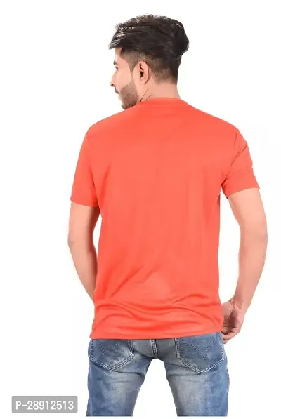 Reliable Red Polyester Round Neck Tees For Men-thumb5