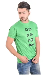 Reliable Green Polyester Round Neck Tees For Men-thumb2