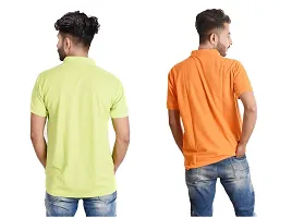 Reliable Multicoloured Cotton Blend  Polos For Men Pack Of 2-thumb1