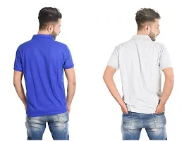 Reliable Multicoloured Cotton Blend  Polos For Men Pack Of 2-thumb1