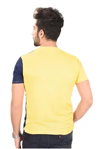 Reliable Yellow Polyester  Round Neck Tees For Men-thumb3