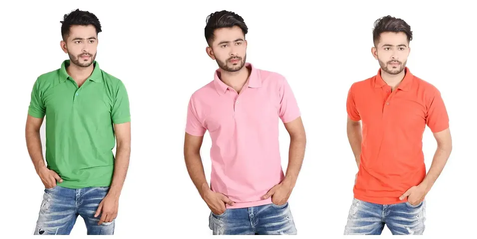 Reliable Blend Polos For Men Pack Of 3