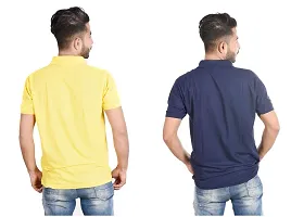 Reliable Multicoloured Cotton Blend  Polos For Men Pack Of 2-thumb1