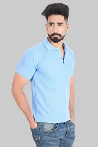 Reliable Blue Cotton Blend Polos For Men-thumb1