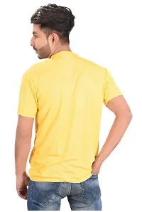 Reliable Yellow Polyester Round Neck Tees For Men-thumb3