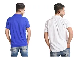 Reliable Multicoloured Cotton Blend  Polos For Men Pack Of 2-thumb1