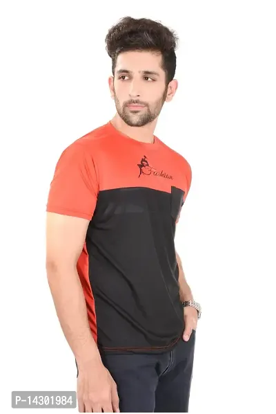 Reliable Red Polyester  Round Neck Tees For Men-thumb3