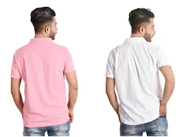 Reliable Multicoloured Cotton Blend  Polos For Men Pack Of 2-thumb1