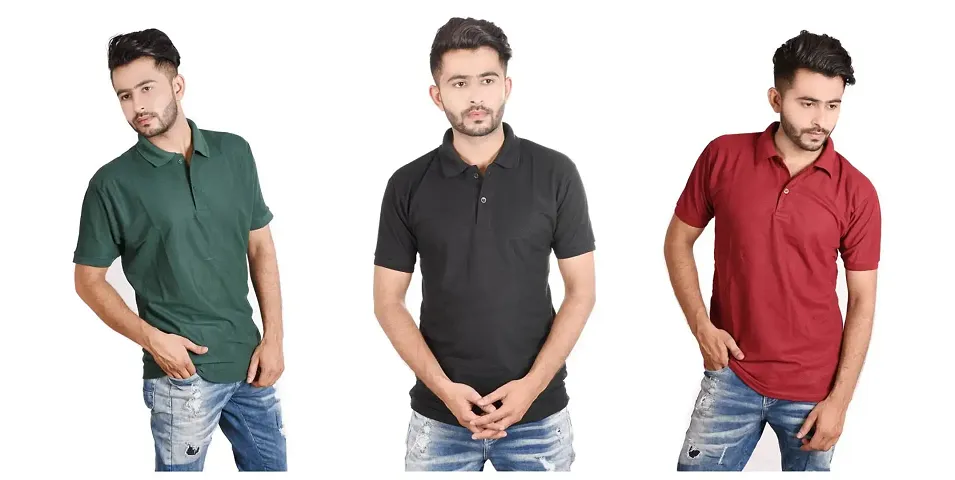 Reliable Blend Polos For Men Pack Of 3