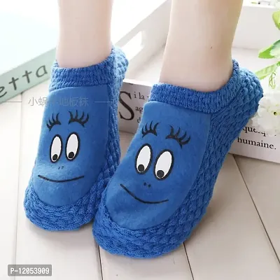 FabChoice-Ladies/Womens/Girls Winter Warm Slipper Socks, Knitted Booti, Room Socks, Anti slip Socks 1 Pair Blue Colour Size 6-thumb2