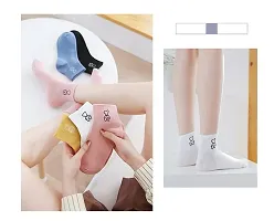FashionIO? - Women?s Cotton High Ankle Length No Show High Cut Socks Multicolor Free Size 3 Pair-thumb4