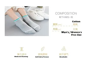 FashionIO? - Women?s Cotton Ankle Length No Show Low Cut Socks Multicolor Free Size 3 Pair-thumb3