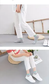 FashionIO? - Women?s Cotton Ankle Length No Show Low Cut Socks Multicolor Free Size 3 Pair-thumb4