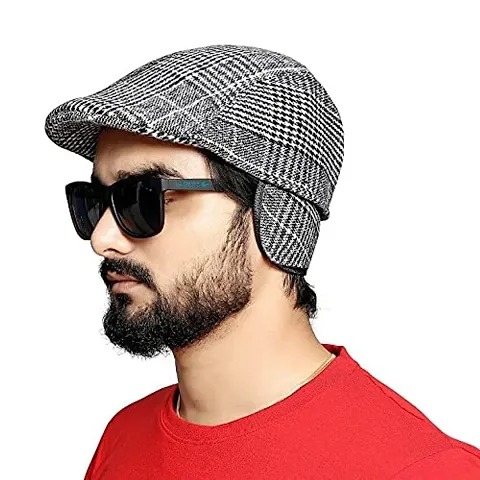 FabChoice-Men/Women Autumn Checkered Vintage Herringbone Flat Cap/Boy or Male Durable Sports Peaked Riding Hat/Beret Country Golf Hats Caps - Color