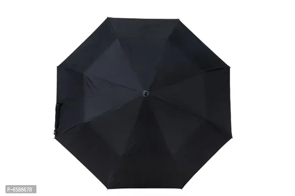 Yuvraj 3 Fold Black Polyester Umbrella-thumb2