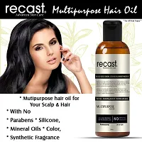 Recast Onion Black Seed Multi-Purpose Hair Oil Control Hair Fall  Dandruff NO Mineral Oil, Silicones  Synthetic Fragrance - 200 ml-thumb4