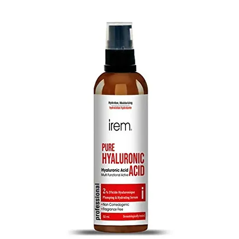 Irem Pure Hyaluronic Acid Serum 50ml (1.68 fl.oz), Pure Organic HA, Anti Aging, Anti Wrinkle, The Smart Face Moisturizer for Dry Skin and Fine Lines, Leaves Skin Full and Plump