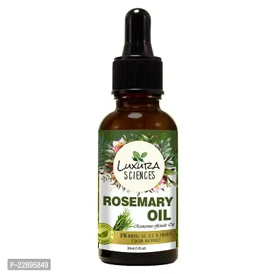 Luxura Sciences Organic Rosemary Essential Oil For Hair Growth,100% Pure Therapeutic Grade, Steam Distilled,Aromatherapy,Relaxation,Scalp Treatment,Hair Growth,Anti-aging, Dry Skin, Acne (30 ML)-thumb0