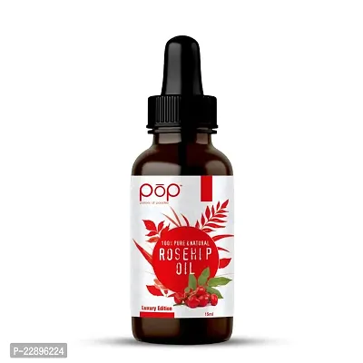 Potions of Paradise Organic Rosehip Oil for Face  Hair - 100% Pure, Natural, Cold Pressed Rosehip Seed Oil to Fade Stretch Marks, Blemishes, Spots, Fine Lines  Wrinkles