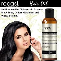 Recast Onion Black Seed Multi-Purpose Hair Oil Control Hair Fall  Dandruff NO Mineral Oil, Silicones  Synthetic Fragrance - 200 ml-thumb3