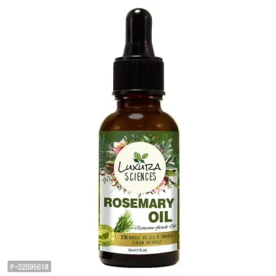 Luxura Sciences Organic Rosemary Essential Oil For Hair Growth,100% Pure Therapeutic Grade, Steam Distilled,Aromatherapy,Relaxation,Scalp Treatment,Hair Growth,Anti-aging, Dry Skin, Acne (15 ML)