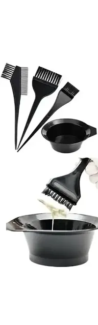 Hair Dye Mixing Bowl With Brushes Set (1 BOWL AND 3 BRUSHES)