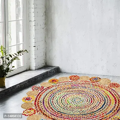 Handwoven Braided Reversible Rug for Bedroom Living Room Dining Room