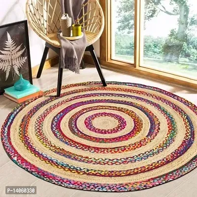 Handwoven Braided Reversible Rug for Bedroom Living Room Dining Room-thumb0