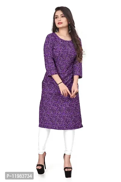 WOMEN CREPE FABRIC PRINT KURTI-thumb4