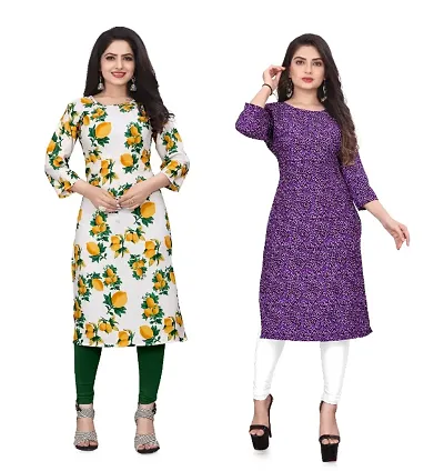 Plus Size Combo of 2 Crepe Kurti