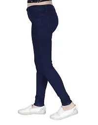 Vesicle Women's Denim Lycra Skinny Fit Single Button Casual Jeans, Navy Blue (Size: 32); [V-1BJEANS-NBLU-32]-thumb1