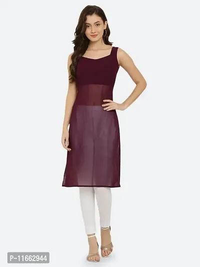 Vesicle Women Pleated top Straight Kurta Cotton Dress (XL, Purple)-thumb5