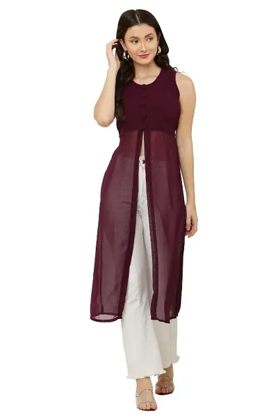 Women Georgette Front Slit Kurti