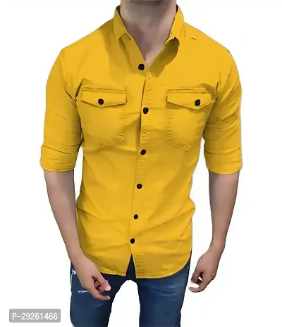 Cotton Slim Fit Casual Shirt-thumb0